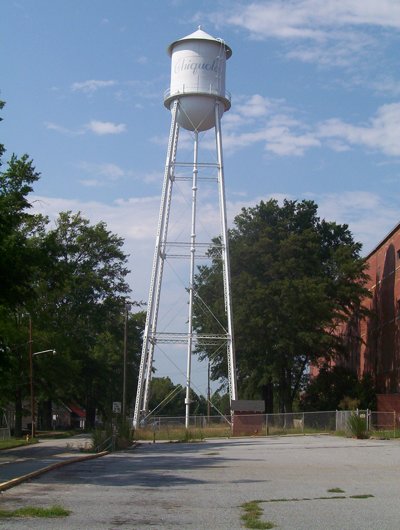 Water tower, Chiquola Mill, Honey Path, Carolina