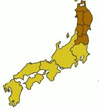 Map of Yamato highlighting Tòhocu
