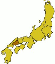 Map of Yamato highlighting Hiroxima within Txùgocu