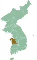 Map of Corea showing South Chhuñchheñ