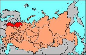 Location of the Republic of Petrograd and Novgorod in the Russian Federation