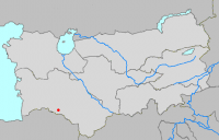 Location of Aşğabat
