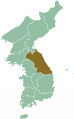Map of Corea showing Kañuen