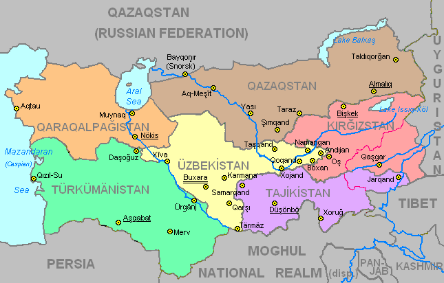 Turkestan Desert Location