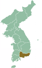 Map of Corea showing South Kieñsañ