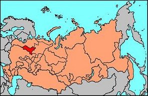 Location of the Vozgian Republic in the Russian Federation