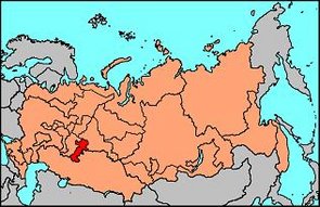 Location of the Republic of Chelyabinsk in the Russian Federation