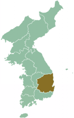 Map of Corea showing North Kieñsañ