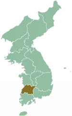 Map of Corea showing North Chella
