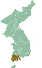 Map of Corea showing South Chella